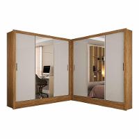 Closet Casal Duplo Dubai 6 Portas Plus 6 Gavetas Cinamomo Com Off White - 3