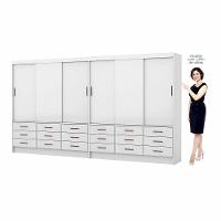 Closet Sevilha 6 Portas Casal Duplo 18 Gvt Carioca Moveis Branco