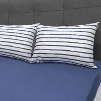 Jogo De Cama Portallar Queen Malha 100% Algodão Premiun Classic Paula 3 Peças Azul - 5