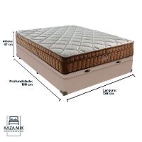 Cama Box Baú Casal E Colchão Ortopédico Anjos Star Pillow In 138x188x30cm Bege - 3