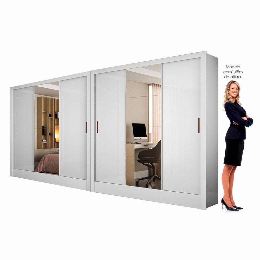 Closet Casal Duplo Dubai 6 Portas Plus 6 Gavetas Branco - 4