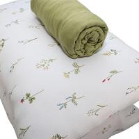 Jogo De Cama Portallar King Malha 100% Algodão Premiun Classic Vitoria 3 Peças Verde Pedra - 3