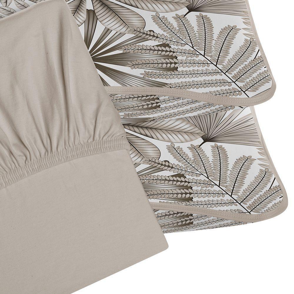 Jogo De Cama Tecebem Queen Malha 100% Algodão Cloe 3 Peças Premium Trigo - 2