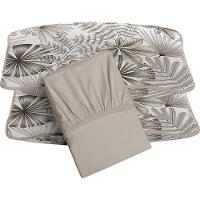 Jogo De Cama Tecebem Queen Malha 100% Algodão Cloe 3 Peças Premium Trigo - 1