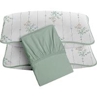 Jogo De Cama Tecebem Queen Malha 100% Algodão Fran 3 Peças Premium Verde - 1