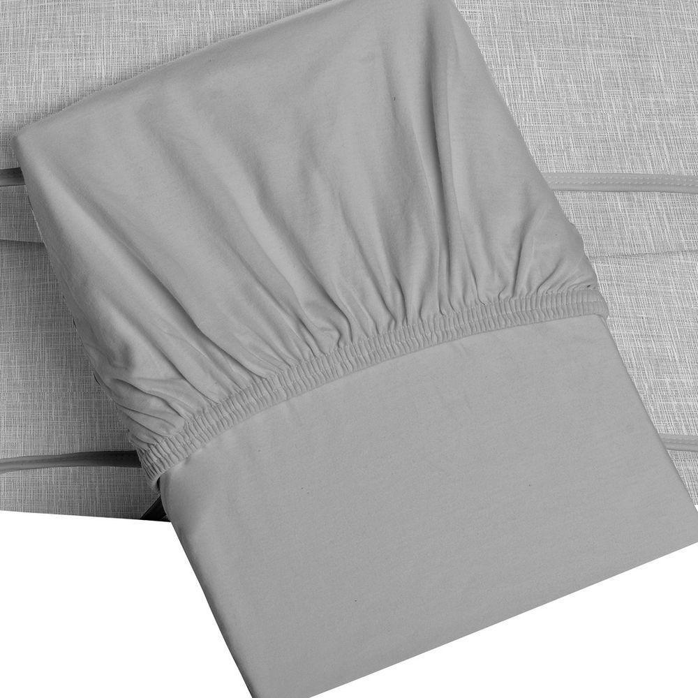 Jogo De Cama Tecebem Queen Malha 100% Algodão Brian 3 Peças Premium Cinza - 3