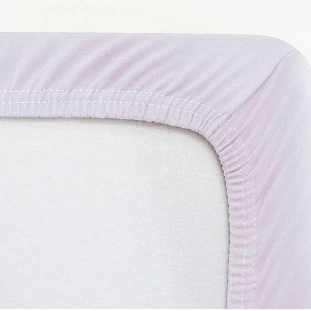 Jogo De Cama Buettner King Malha 100% Algodao Liso 3 Peças Image Branco - 3