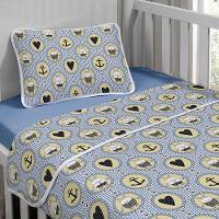Jogo De Cama Tecebem Malha Mini Cama(montessoriana) Nino 3 Peças Azul - 1
