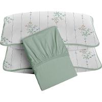 Jogo De Cama Tecebem Casal Malha 100% Algodão Fran 3 Peças Premium Verde - 1