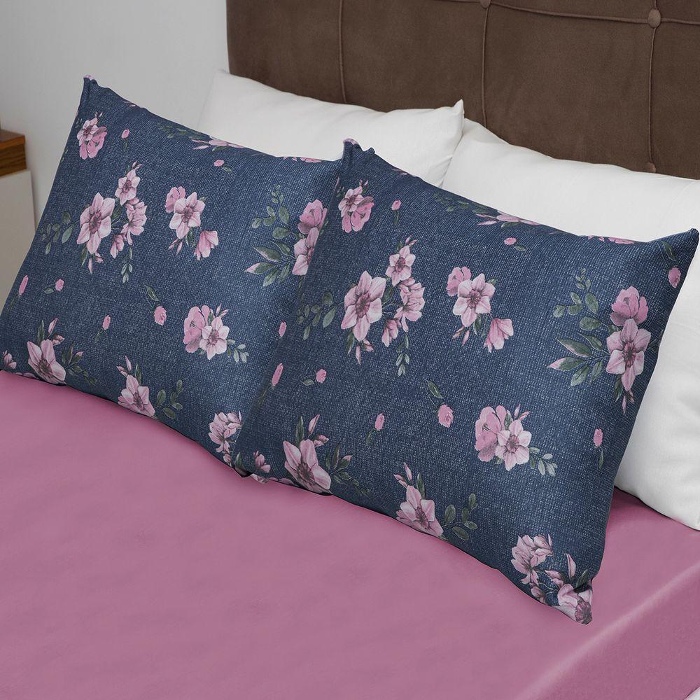 Jogo De Cama Queen Portallar Malha 100% Algodão Sevilha 3 Peças Rosa - 3