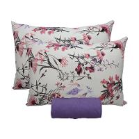 Jogo De Cama Queen Portallar Malha 100% Algodão Londres 3 Peças Violeta - 1