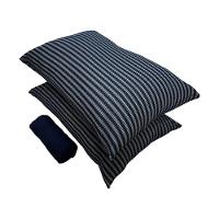 Jogo De Cama Queen Portallar Malha 100% Algodão Varsóvia 3 Peças Azul - 2