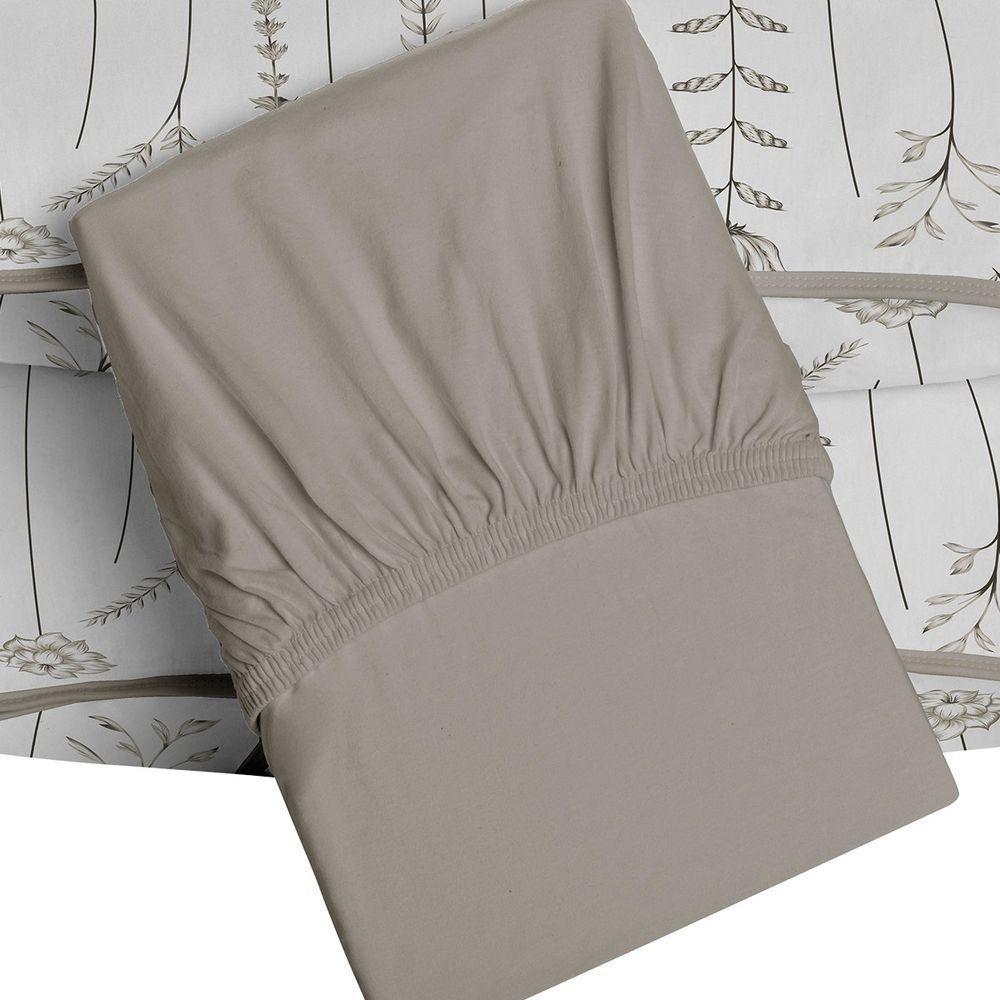 Jogo De Cama Tecebem Queen Malha 100% Algodão Dora 3 Peças Premium Castanho - 3