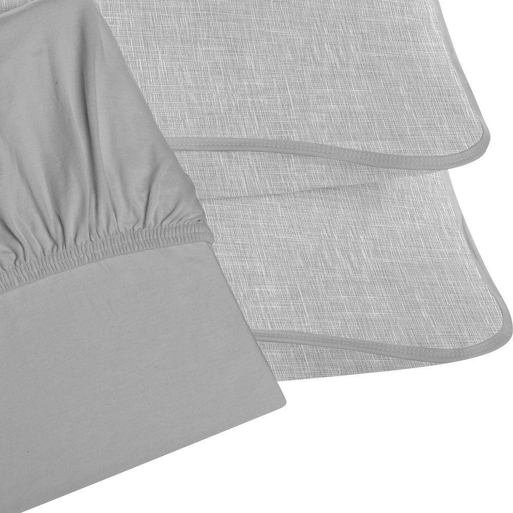 Jogo De Cama Tecebem Casal Malha 100% Algodão Brian 3 Peças Premium Cinza - 2