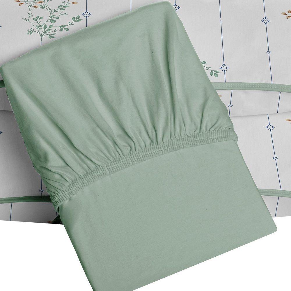 Jogo De Cama Tecebem King Malha 100% Algodão Fran 3 Peças Premium Verde - 3