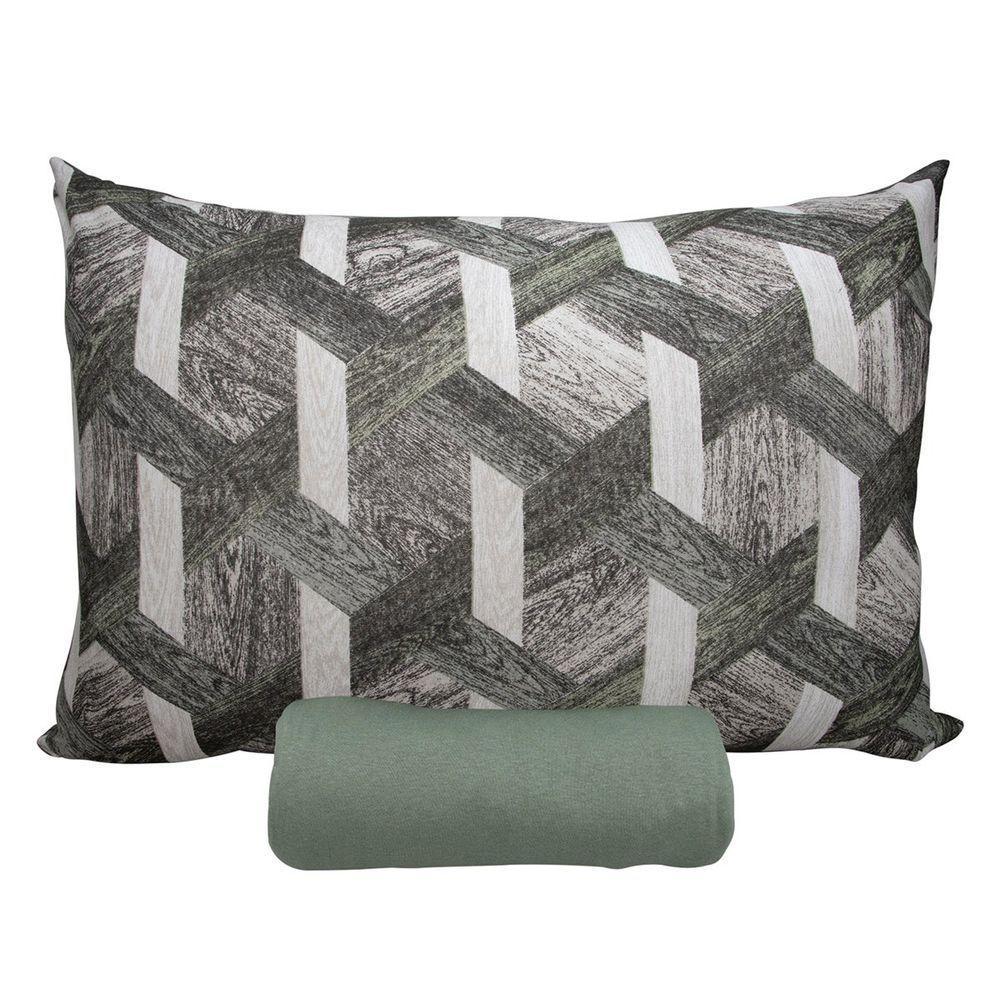 Jogo De Cama Solteiro Portallar Malha 100% Algodão Paris 2 Peças Verde - 1