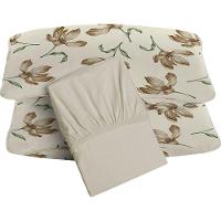 Jogo De Cama Tecebem Queen Malha 100% Algodão Tais 3 Peças Premium Baunilha - 1