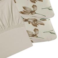 Jogo De Cama Tecebem Queen Malha 100% Algodão Tais 3 Peças Premium Baunilha - 2