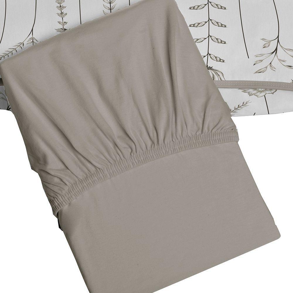 Jogo De Cama Tecebem Solteiro King Malha 100% Algodão Dora 2 Peças Premium Castanho - 3