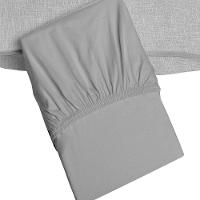 Jogo De Cama Tecebem Solteiro Malha 100% Algodão Brian 2 Peças Premium Cinza - 3