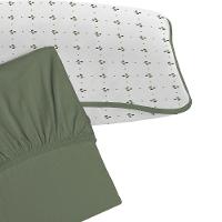 Jogo De Cama Tecebem Solteiro King Malha 100% Algodão Hugo 2 Peças Premium Oliva - 2