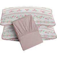 Jogo De Cama Tecebem Casal Malha 100% Algodão Grazi 3 Peças Premium Rosinha - 1