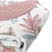 Cobre Leito Tecebem Solteiro Malha 100% Algodão Estampado Em Matelassê Yara 170x240cm Rose - 3