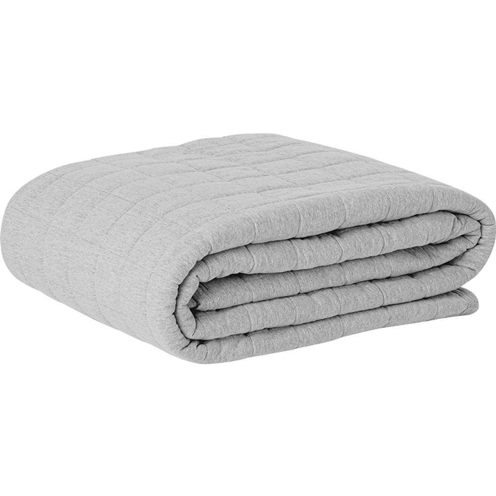 Cobre Leito Tecebem Queen Malha 100% Algodão Lisa Em Matelasse 240m X 260m Cinza - 1