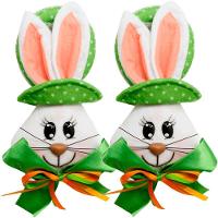 Kit 4 Pendente Páscoa Coelho Para Porta Verde Enfeite 23cm - 1