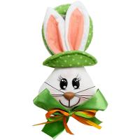 Kit 4 Pendente Páscoa Coelho Para Porta Verde Enfeite 23cm - 3