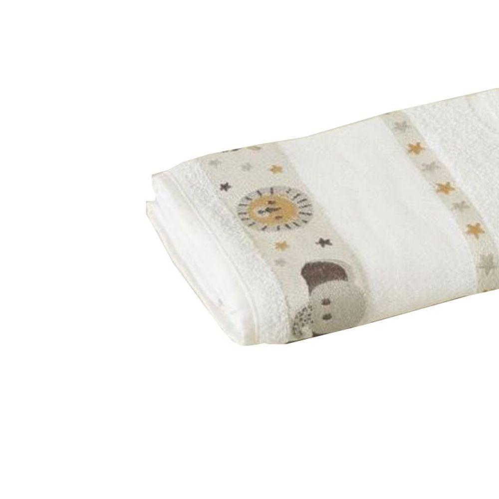 Toalha De Banho Infantil Jacquard Para Bordar Funny Lmpeter Branco - 2