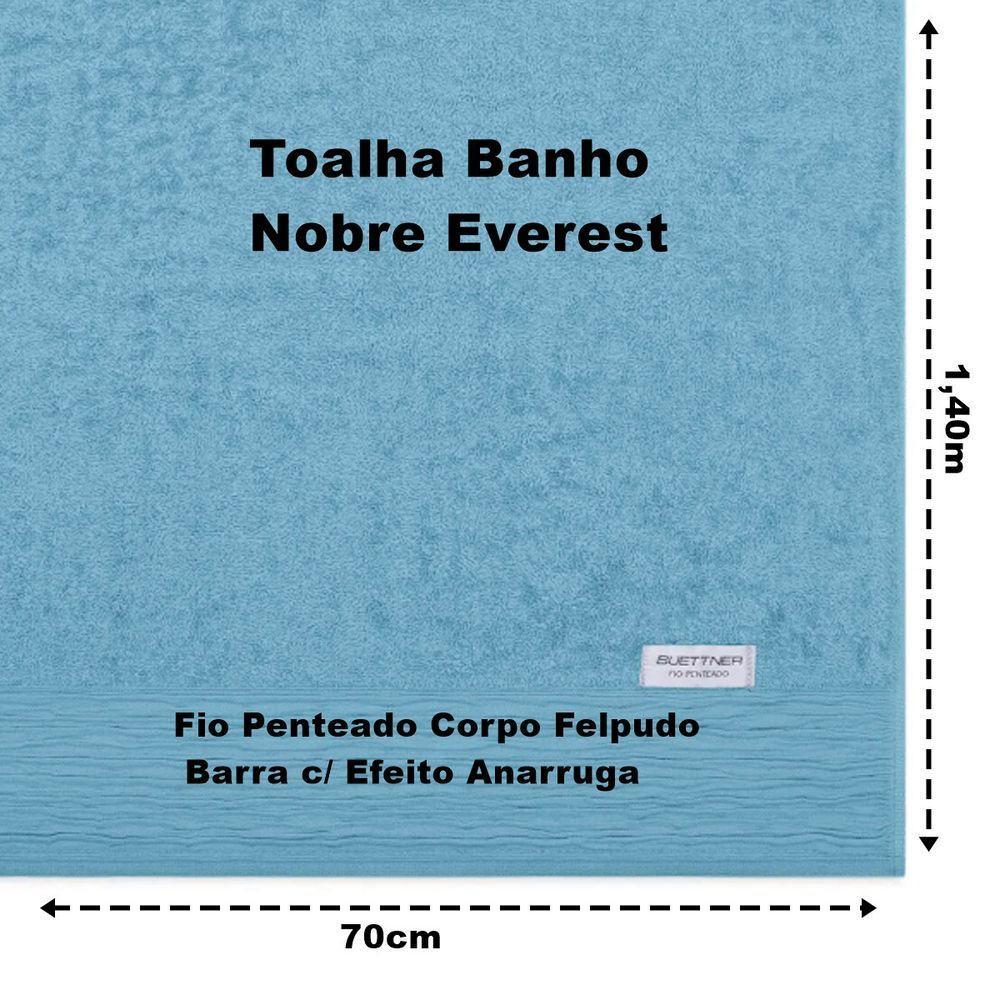 Toalha Banho Buettner Nobre 100% Algodão Fio Penteado Everest 70cm X 140m Azul - 4
