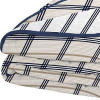 Cobre Leito Tecebem Solteiro Malha 100% Algodão Estampado Em Matelasse Otto 170 X 240cm Marinho - 3