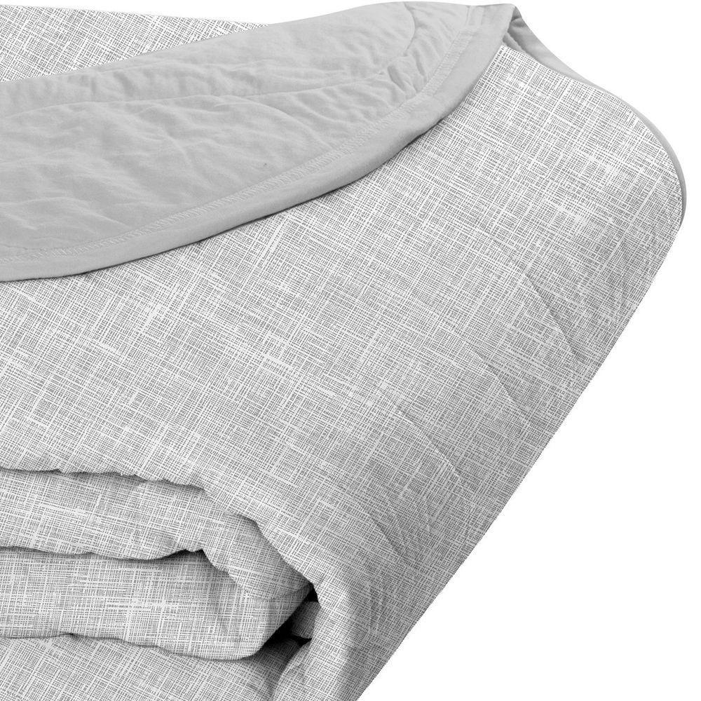 Cobre Leito Tecebem Solteiro Malha 100% Algodão Estampado Em Matelassê Brian170x240cm Cinza - 3