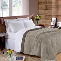 Edredom Buettner Solteiro Plush Flannel 100% Poliéster Dupla Face 160mx240m Chocolate Escuro E Chocolate Claro - 3