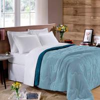 Edredom Buettner King Plush Flannel 100% Poliéster Dupla Face 260mx280m Azul Jeans Escuro E Azul Jeans Claro - 3