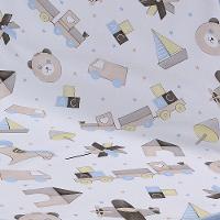 Kit Toalhinha De Boca Com 03 Peças Tecebem Baby Malha 100% Algodão Lipe Azul - 3