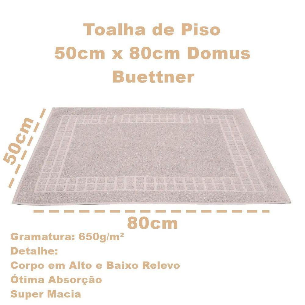 Toalha Piso Buettner Felpudo 100% Algodão Domus 50cmx80cm Bege - 4