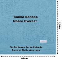 Jogo De Toalha Buettner Everest Nobre 100% Algodão Fio Penteado 5 Peças Azul E Bege