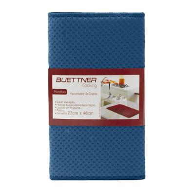 Escorredor Para Copos Buettner Liso Microfibra 23cmx46cm Azul