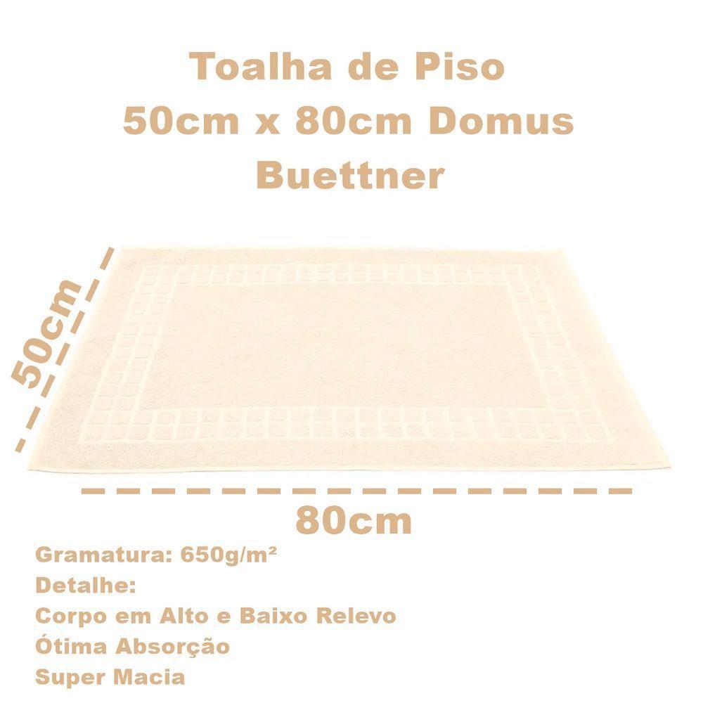 Toalha Piso Buettner Felpudo 100% Algodão Domus 50cmx80cm Marfim - 3