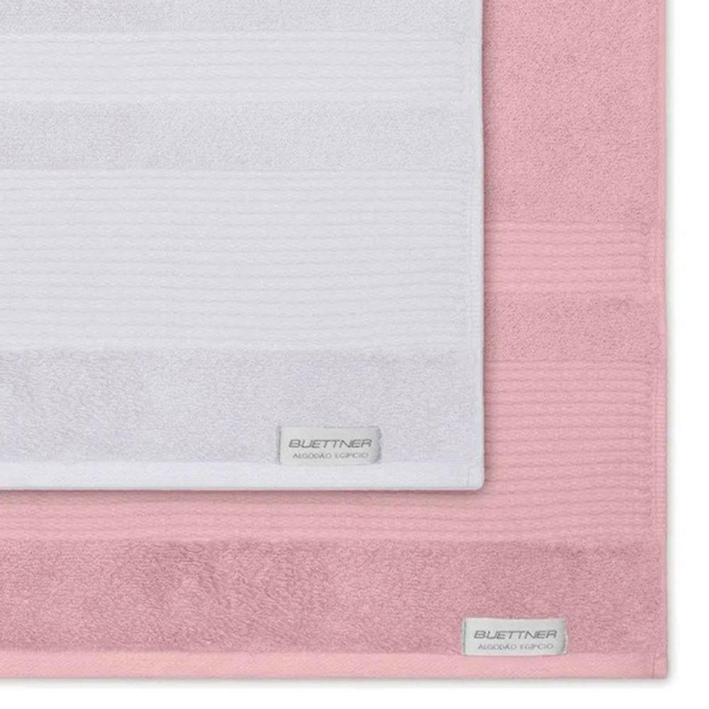 Jogo De Toalha Buettner Algodão Egípcio Nobre 5 Peças Aliance Dusty Rose E Branco - 8
