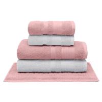 Jogo De Toalha Buettner Algodão Egípcio Nobre 5 Peças Aliance Dusty Rose E Branco - 1