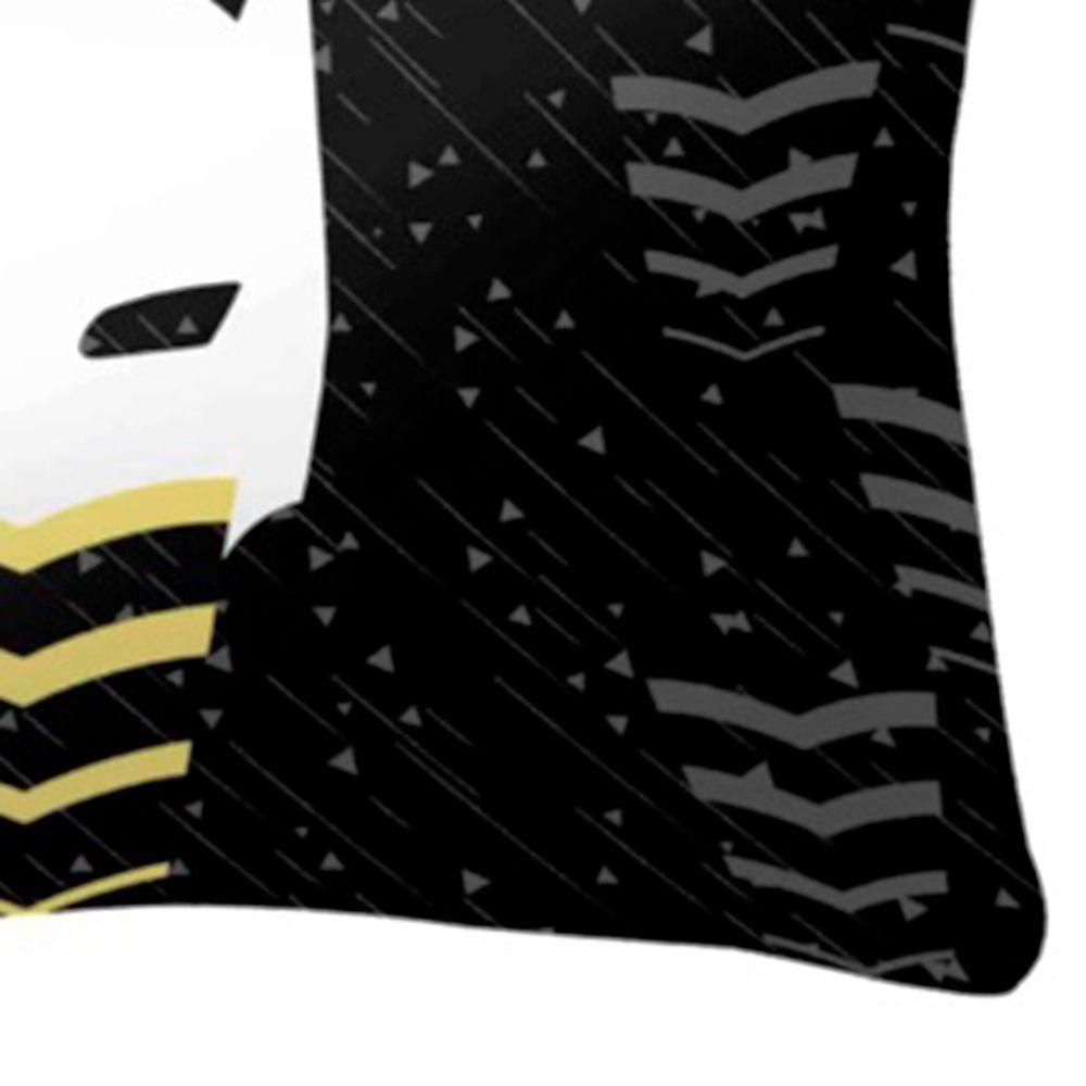 Fronha Portallar Malha 100% Algodão Estampa Localizada Mascara 48cmx68cm Branco - 3