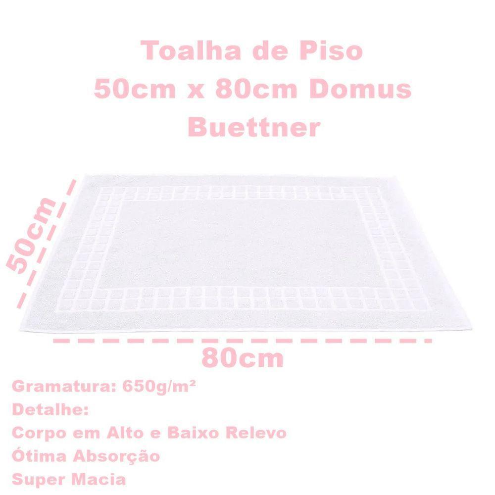 Toalha Piso Buettner Felpudo 100% Algodão Domus 50cmx80cm Branco - 4