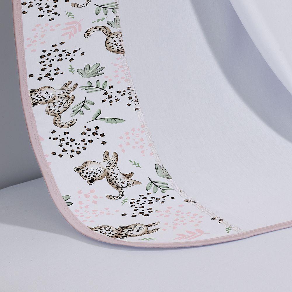 Cueiro Simples Tecebem Baby Malha 100% Algodão Estampa Lizi 80cm X 90cm Branco - 2