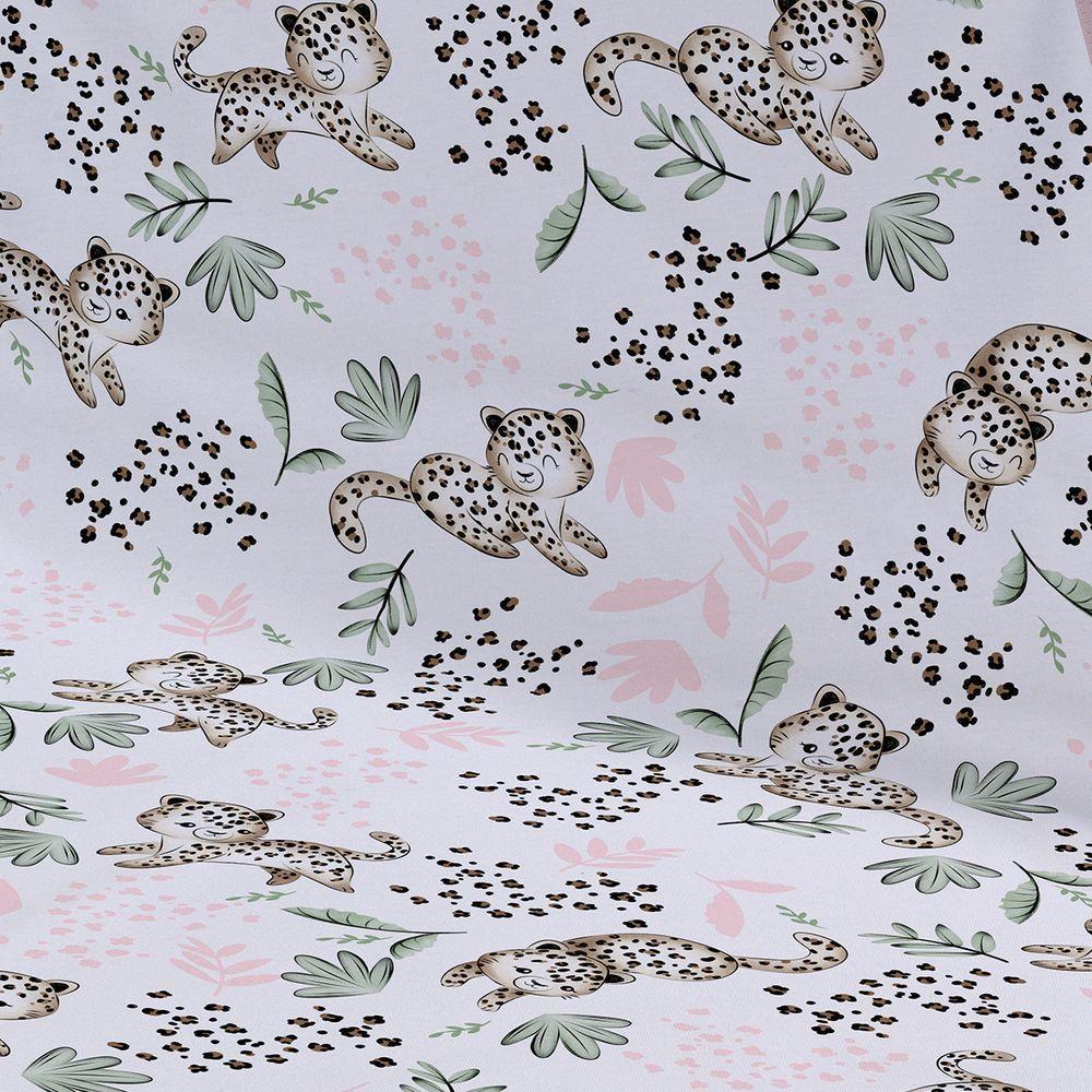 Cueiro Simples Tecebem Baby Malha 100% Algodão Estampa Lizi 80cm X 90cm Branco - 3