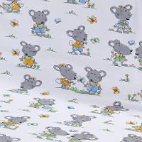 Cueiro Duplo Tecebem Baby Malha 100% Algodão Estampado Tom 80cm X 90cm Branco - 3