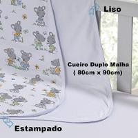 Cueiro Duplo Tecebem Baby Malha 100% Algodão Estampado Tom 80cm X 90cm Branco - 4