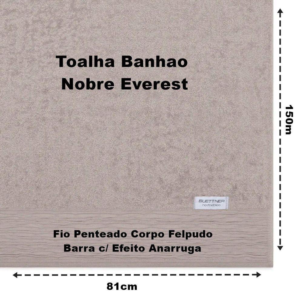 Toalha Banhão Buettner Nobre 100% Algodão Fio Penteado Everest 81cm X 150m Bege - 4